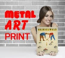Grindelwald, Switzerland, Curling - Metal Signs Prints Wall Art Print, - Vintage Travel Metal Poster