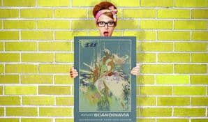 Pleasant Scandinavia - Decorative Arts, Prints & Posters,Wall Art Print, Poster , Vintage Travel Poster