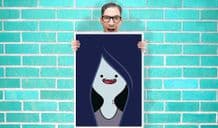 Adventure time Marceline Face Art - Wall Art Print Poster Pick A Size - Cartoon Art Geekery