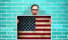 America Vintage flag Art - Wall Art Print Poster   - Geekery Art Geekery