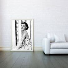 Audrey Hepburn Celebrity Icon - Decorative Arts, Prints & Posters,Wall Art Print, Poster Any Size - Black and White Poster