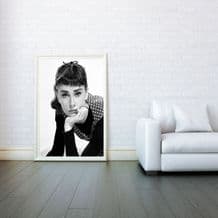 Audrey Hepburn, Decorative Arts, Prints & Posters,Wall Art Print, Poster Any Size - Black and White Poster