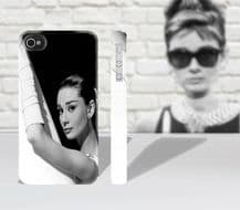Audrey Hepburn - iPhone 4 or 5 or 4s or Galaxy S3 or S4 - Mobile Accessories - Phone Covers Full Wrap Image 3D Case