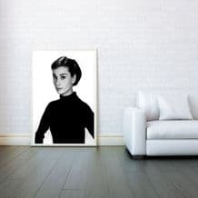 Audrey Hepburn, Prints & Posters, Wall Art Print, Poster Any Size - Black and White Poster