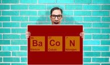 Bacon Element Periodic Table Art Pint - Wall Art Print Poster   - Purple Geekery