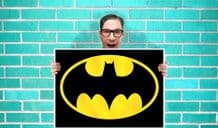 Batman Black DC Art - Wall Art Print / Poster Pick a Size - Superhero Art Geekery
