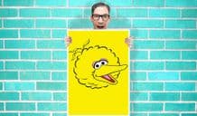 Big Bird Sesame Street Art - Wall Art Print / Poster   - Kids Children Bedroom Geekery