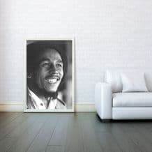 Bob Marley, Rastafari, Jamaican music, Decorative Arts, Prints & Posters,Wall Art Print, Poster Any Size - Black and White Poster