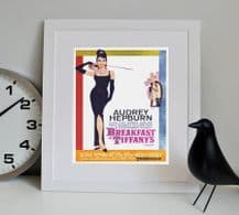 Breakfast at Tiffany's Movie Poster Audrey Hepburn Arts, Prints & Posters, Wall Art Print, Poster Any Size - Black and White Poster