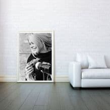 Brigitte Bardot Smile Camera , Decorative Arts, Prints & Posters, Wall Art Print, Poster Any Size - Black and White Poster