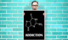 Coffee Addiction - Molecular Formula - Wall Art Print Poster   -  Poster Geekery