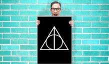 Deathly Hallows Harry Potter Art - Wall Art Print Poster   - Geekery Art Geekery