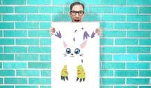 Digimon Gatomon Art - Wall Art Print Poster   - Kids Children Bedroom Geekery