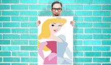 Disney Princess Sleeping Beauty Aurora and Cinderella Art - Wall Art Print Poster   -  Poster Geekery
