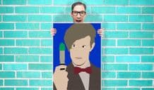 Doctor Who Matt Smith 11th Doctor Art - Wall Art Print Poster   - Kids Children Bedroom Geekery
