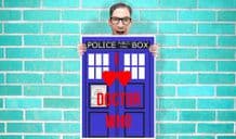 Doctor Who Tardis I love DR Who Two Hearts Art - Wall Art Print Poster Pick A Size  - TV Art Geekery