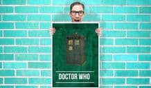 Doctor Who Tardis Matt Smith Art - Wall Art Print Poster   - Kids Children Bedroom Geekery