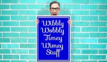 Doctor Who Wibbly Wobbly Timey Wimey Art - Wall Art Print Poster   - Kids Children Bedroom Geekery