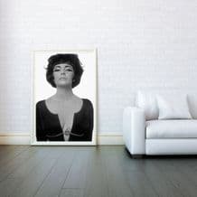 Elizabeth Taylor, Mosaic, Prints & Posters, Wall Art Print, Poster Any Size - Black and White Poster