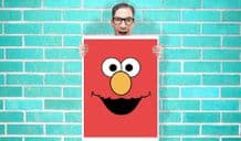 Elmo Red Sesame Street Art - Wall Art Print / Poster   - Kids Children Bedroom Geekery