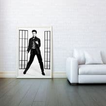 Elvis Presley, Jailhouse Rock , Decorative Arts, Prints & Posters,Wall Art Print, Poster Any Size - Black and White Poster
