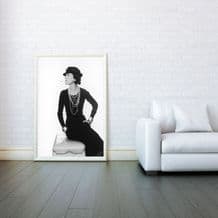 Fashion Designer, Gabrielle "Coco" Bonheur Chanel, Prints & Posters, Wall Art Print, Poster Any Size - Black and White Poster