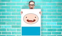 Finn Adventure time face Art - Wall Art Print Poster Pick A Size - Cartoon Art Geekery