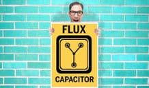 Flux Capacitor Art Pint - Wall Art Print Poster   - Purple Geekery