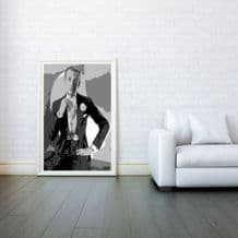 Fred Astaire, Decorative Arts, Prints & Posters,Wall Art Print, Poster Any Size - Black and White Poster