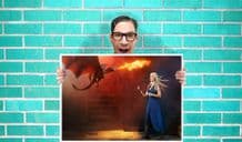 Game of Thrones Daenery Dragon Art - Wall Art Print Poster Any Size - TV Art Geekery