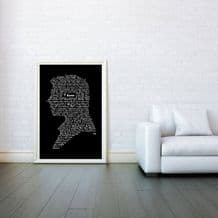 Han Solo, Typography, Star Wars, Prints & Posters,Wall Art Print, Poster Any Size - Black and White Poster