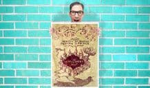 Harry Potter Marauders Map Art - Wall Art Print Poster Pick a Size - Geekery Art Geekery