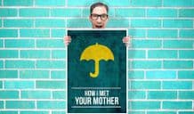 How i Met Your Mother yellow umbrella Art Pint - Wall Art Print Poster   - Purple Geekery