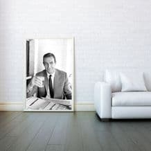 James Bond 007 - Goldfinger, Prints & Posters, Wall Art Print, Gifts For Men, Any Size - Black and White