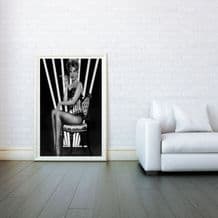 Jane Fonda, Decorative Arts, Prints & Posters, Wall Art Print, Poster Any Size - Black and White Poster