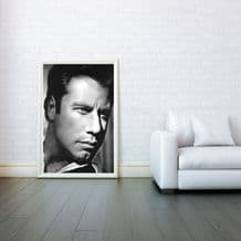 John Travolta,  Hollywood,  Decorative Arts, Prints & Posters, Wall Art Print, Poster Pop art, Black and White Poster