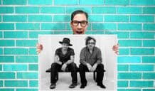 Johnny Depp and Tim Burton bench Art Pint - Wall Art Print Poster   - Purple Geekery