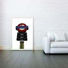 London Underground, Decorative Arts, Prints & Posters, Wall Art Print, Poster Any Size - Black and White Poster