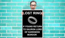 Lord Of the Rings Lost Ring return to Mordor Art Pint - Wall Art Print Poster   - Purple Geekery