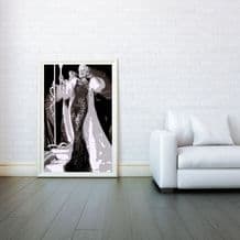 Mae West, Decorative Arts, Prints & Posters, Wall Art Print, Poster Any Size - Black and White Poster
