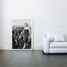Marilyn Monroe On Stage, Decorative Arts, Prints & Posters, Wall Art Print, Poster Any Size - Black and White Poster