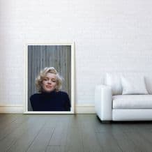 Marilyn Monroe Wood Background, Decorative Arts, Prints & Posters, Wall Art Print, Poster Any Size - Black and White Poster