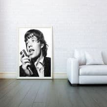 Mick Jagger, Rolling Stones Mosaic, Digital Illustration, Giclee, Art Print, Mixed Media, Prints & Posters, Wall Art, Poster Any Size