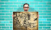 Middle Earth Lord Of the Rings Map Art - Wall Art Print Poster Any Size - Map Art Geekery