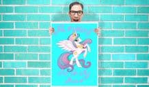 My little pony Celestia You'll always be in my heart Art - Wall Art Print Poster   - Kids Children Bedroom Geekery