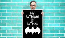 My patronus is Batman DC harry potter Art Work - Wall Art Print Poster   -  Quote Art Geekery