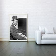 Ol' Blue Eyes, Frank Sinatra, Decorative Mosaic, Prints & Posters,Wall Art Print, Poster Any Size - Black and White Poster