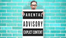 Parental Advisory Explicit Content Art Pint - Wall Art Print Poster Pick A Size - Typography Geekery
