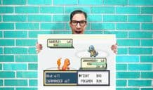 Pokemon Charmander and Squitle Battle Art - Wall Art Print Poster Pick A Size - Pokemon Art Geekery