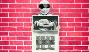 Porsche 1000 Kilometer Nurburging Art - Wall Art Print Poster   - Racing Sport Car